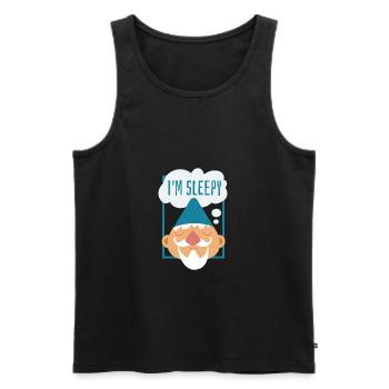 Saying Gift Goblin Dwarf Fantasy Fairy Tale Child - Men's Premium Organic Tank Top - black - Front - AI Model Male 178 light (178cm)