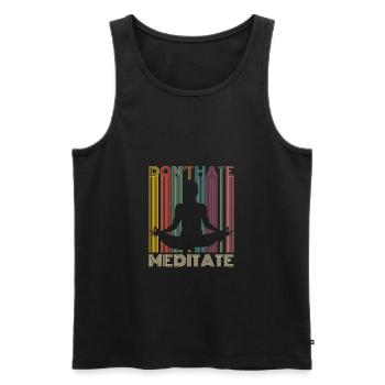 Meditation Yoga Buddha Erleuchtung Geschenk - Männer Premium Bio Tank Top - Schwarz - Vorne - Michal (187cm)