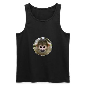 Affe - Männer Premium Bio Tank Top - Schwarz - Vorne - Michal (187cm)