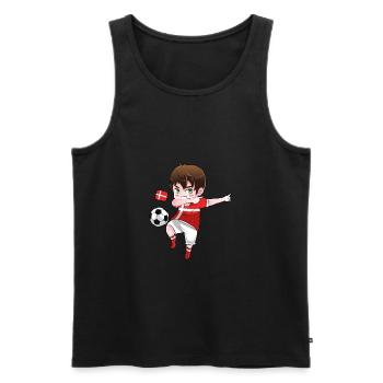 Dänemark Dabbing Fußball Spieler Dab Geschenk - Männer Premium Bio Tank Top - Schwarz - Vorne - AI Model Male 178 light (178cm)