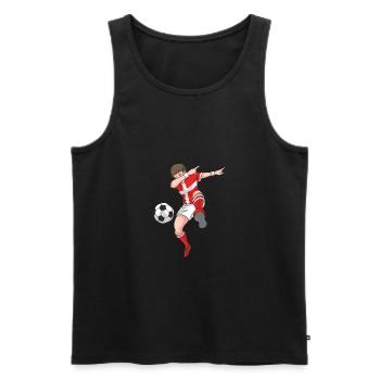 Dänemark Dabbing Fußball Spieler Dab Geschenk - Männer Premium Bio Tank Top - Schwarz - Vorne - AI Model Male 178 light (178cm)