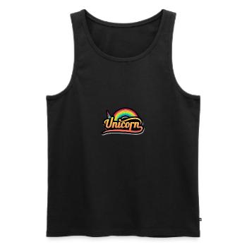 Einhorn Geschenk - Männer Premium Bio Tank Top - Schwarz - Vorne - Michal (187cm)