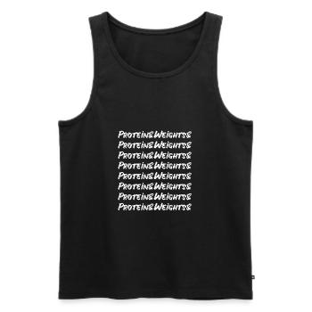 Entraînement des protéines et des poids Fitness Bodybuilding - Débardeur bio Premium Homme - noir - Devant - AI Model Male 178 light (178cm)