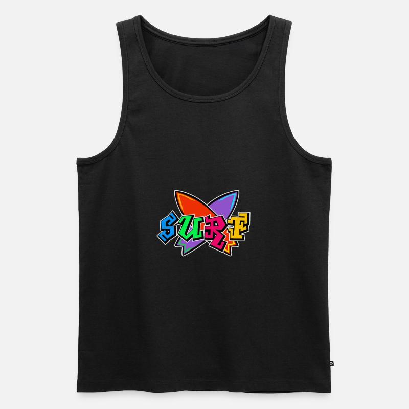 Surfen - Männer Premium Bio Tank Top - Schwarz