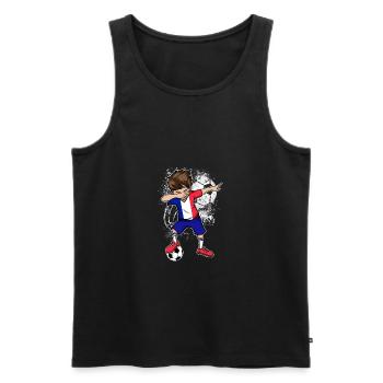 Frankreich Fußball WM Shirt Geschenk - Männer Premium Bio Tank Top - Schwarz - Vorne - Michal (187cm)