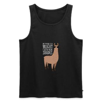 My Future Is So Bright - Cool Alpaca Design - Men's Premium Organic Tank Top - black - Front - AI Model Male 178 light (178cm)