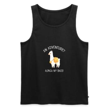 An Adventure You Say? Alpaca My Bags - Männer Premium Bio Tank Top - Schwarz - Vorne - Michal (187cm)