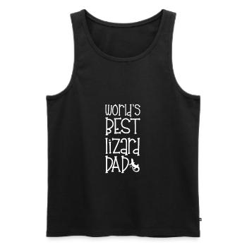 Echse - Echsen - Echsenbesitzer - Dad - Geschenk - Männer Premium Bio Tank Top - Schwarz - Vorne - AI Model Male 178 light (178cm)