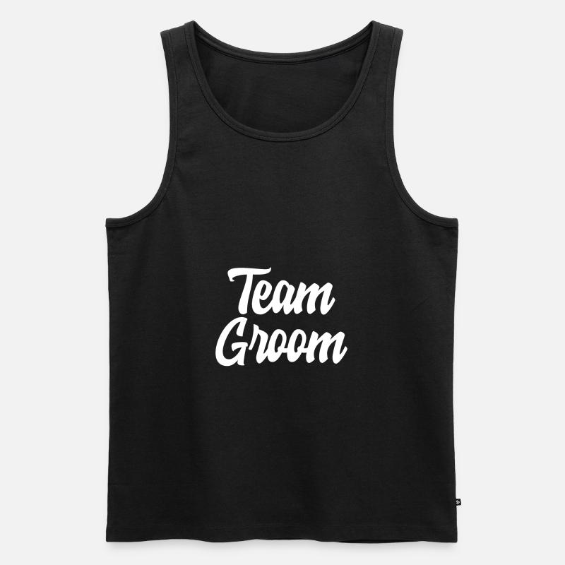 Team Bräutigam schönes cooles Geschenk - Männer Premium Bio Tank Top - Schwarz