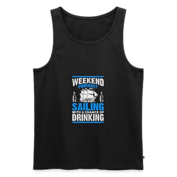Beer sailing sailboat sailing ship gift - Men's Premium Organic Tank Top - black - Front - Michal (187cm)