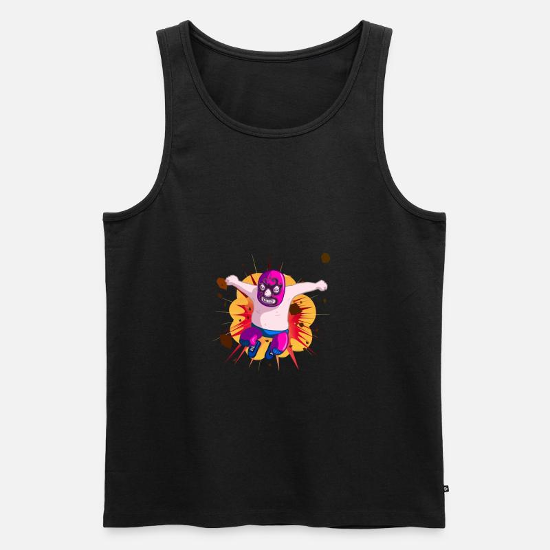 "Wrestler" - Männer Premium Bio Tank Top - Schwarz