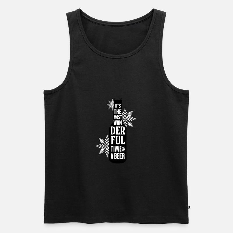 Bierzeit - Männer Premium Bio Tank Top - Schwarz