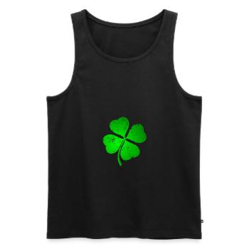 Élégant St. Patricksday - Débardeur bio Premium Homme - noir - Devant - AI Model Male 178 light (178cm)
