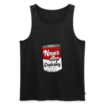 Can Vintage - Men's Premium Organic Tank Top - black - Front - Michal (187cm)