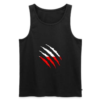 Polen Polska Fußball Fan Shirt WM Trikot Geschenk - Männer Premium Bio Tank Top - Schwarz - Vorne - Michal (187cm)