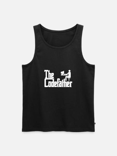 The Codefather Programmer PC Coding Gift - Men's Premium Organic Tank Top - black