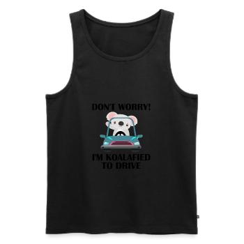 Don't worry! I'm koalafied to drive - Männer Premium Bio Tank Top - Schwarz - Vorne - Michal (187cm)