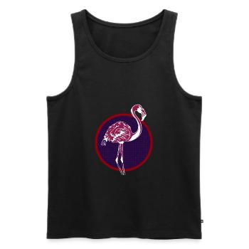 Roter Flamingo - Männer Premium Bio Tank Top - Schwarz - Vorne - Michal (187cm)