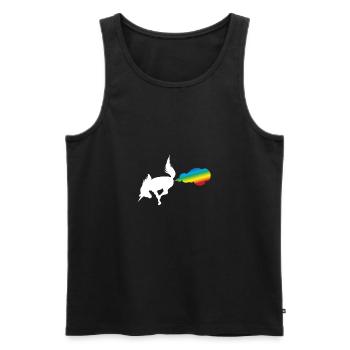 Ich furze Regenbögen - Einhorn - Männer Premium Bio Tank Top - Schwarz - Vorne - AI Model Male 178 light (178cm)