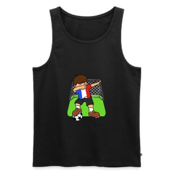 Frankreich Fußball Dabbing Kid Französisch Fußball - Männer Premium Bio Tank Top - Schwarz - Vorne - Michal (187cm)