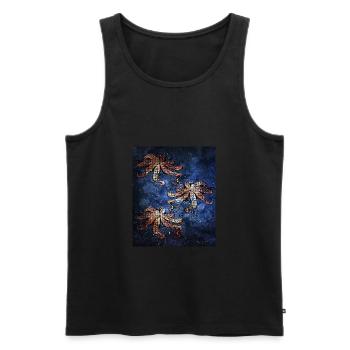 Octopus Krake - Männer Premium Bio Tank Top - Schwarz - Vorne - Michal (187cm)
