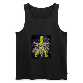 Verrückter Octopus - Männer Premium Bio Tank Top - Schwarz - Vorne - AI Model Male 178 light (178cm)