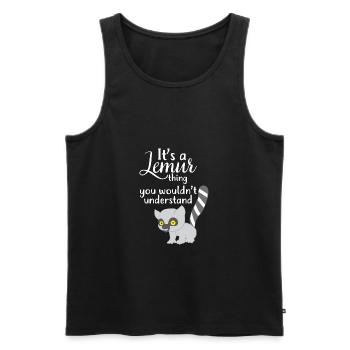 Lemur - Lemurs - Lemurs T-Shirt - Lemurfan - Men's Premium Organic Tank Top - black - Front - AI Model Male 178 light (178cm)