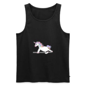 Unicorn balance balance gift idea children - Men's Premium Organic Tank Top - black - Front - AI Model Male 178 light (178cm)