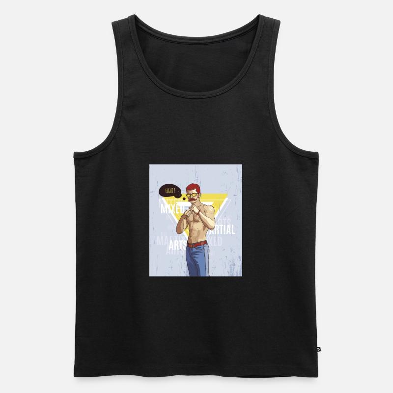 Hipster - Männer Premium Bio Tank Top - Schwarz
