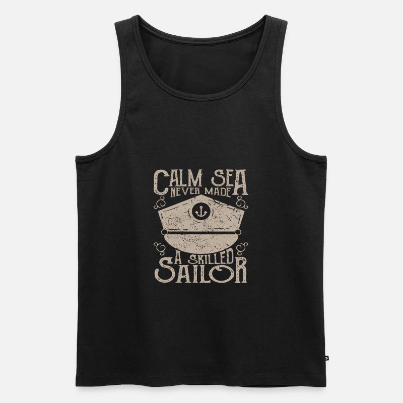 Seeman - Männer Premium Bio Tank Top - Schwarz