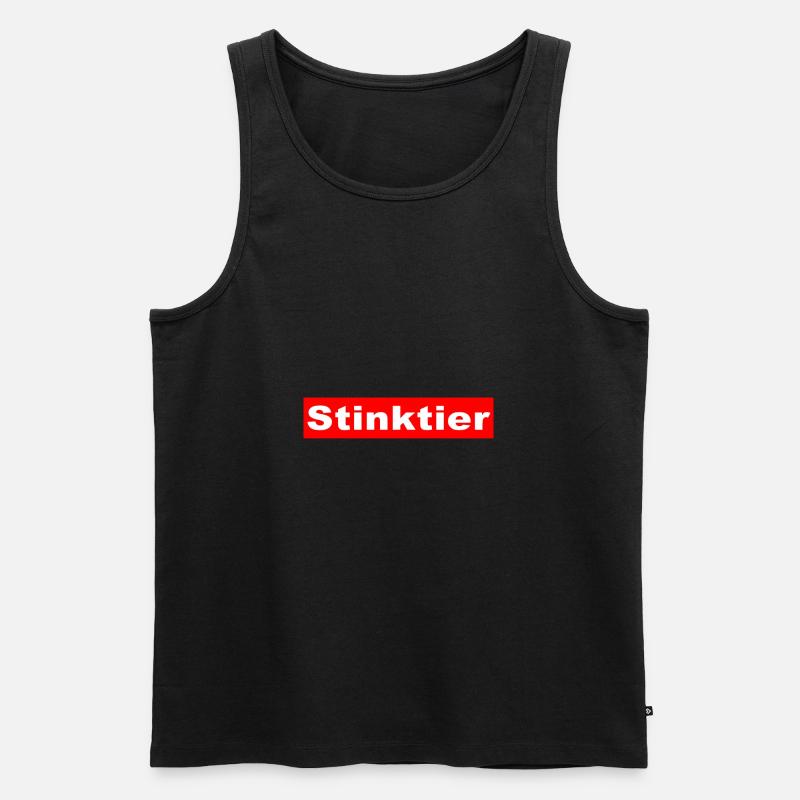 STINKTIER - Männer Premium Bio Tank Top - Schwarz