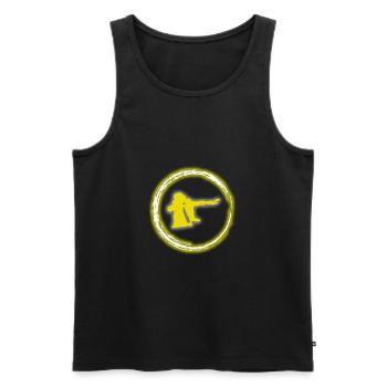 Glow Tupfen T-Shirt Neon Party Glow-Effekt Retro - Männer Premium Bio Tank Top - Schwarz - Vorne - AI Model Male 178 light (178cm)