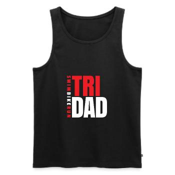 Triathlon - swimming cycling running gift - Men's Premium Organic Tank Top - black - Front - Michal (187cm)
