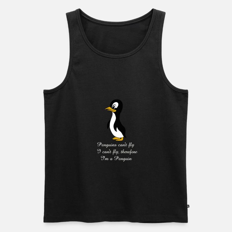 Pinguin Sprüche - Männer Premium Bio Tank Top - Schwarz