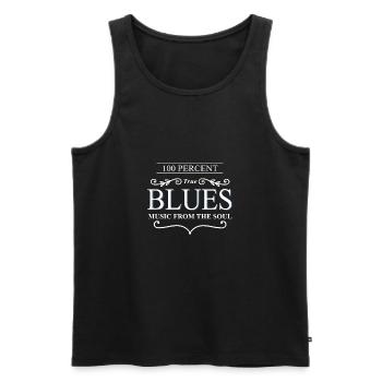 Blues music vintage shirt - Men's Premium Organic Tank Top - black - Front - Michal (187cm)