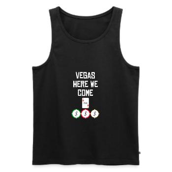 LAS VEGAS - Débardeur bio Premium Homme - noir - Devant - AI Model Male 178 light (178cm)