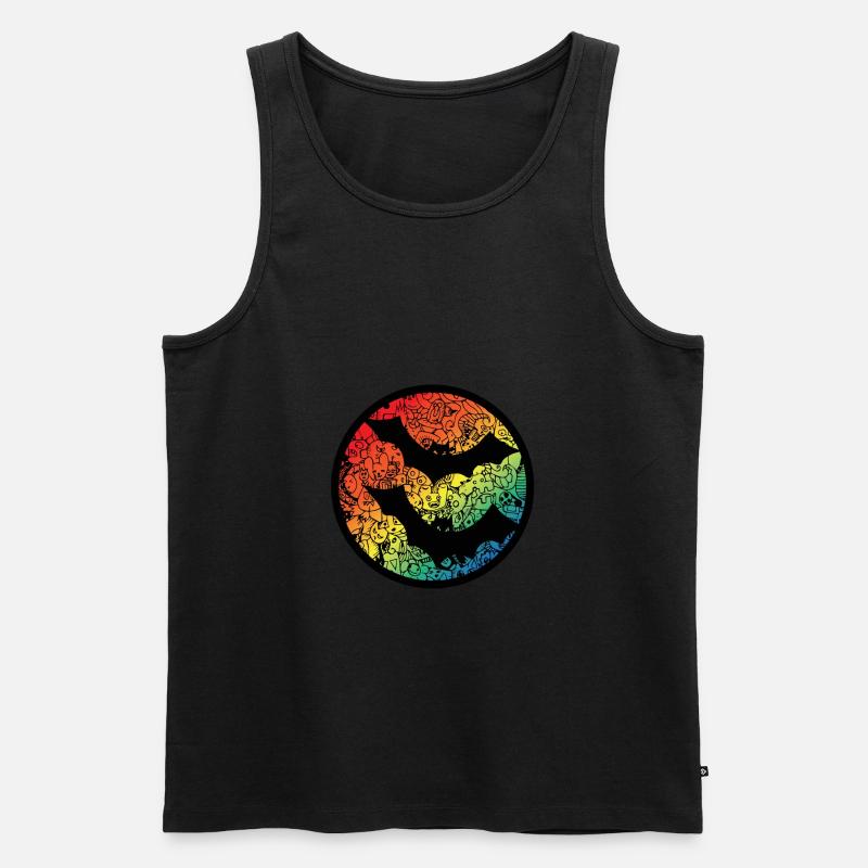 Fledermäuse Comic - Männer Premium Bio Tank Top - Schwarz