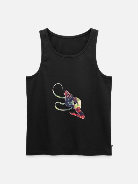 Rytminen voimistelu / voimistelu / voimistelu - Miesten premium luomu-tanktoppi - musta
