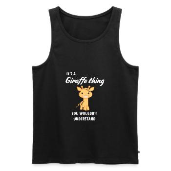 Giraffe - Giraffe - Giraffe fan - Gift - Men's Premium Organic Tank Top - black - Front - Michal (187cm)