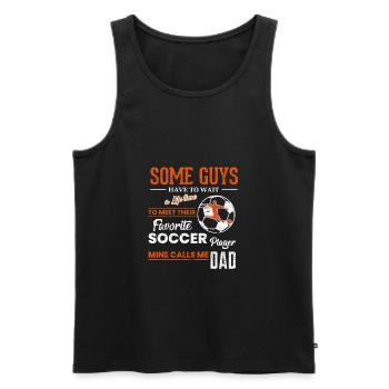 Soccer Football Favorite Player Soccer Dad - Men's Premium Organic Tank Top - black - Front - Michal (187cm)