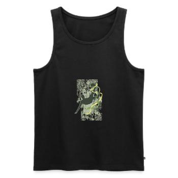 Kick football sport cadeau cool - Débardeur bio Premium Homme - noir - Devant - Michal (187cm)
