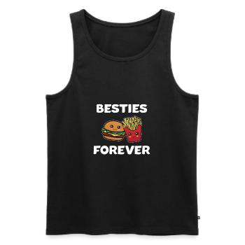 Best Friends Burger Fries Frites Cadeau de Besties - Débardeur bio Premium Homme - noir - Devant - AI Model Male 178 light (178cm)