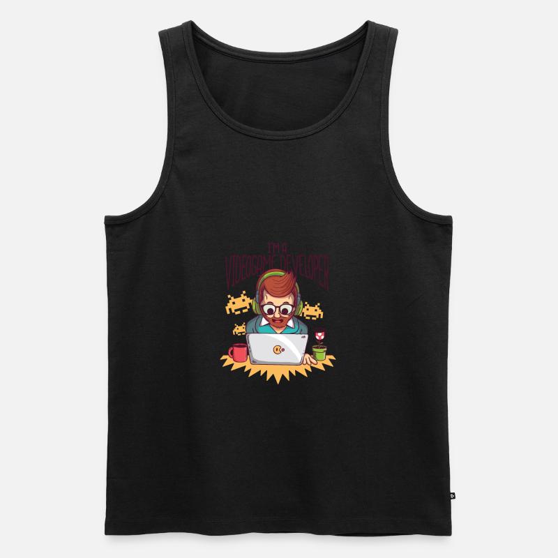 Videospiel Entwickler - Videogame Developer - Männer Premium Bio Tank Top - Schwarz
