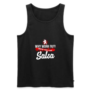 Salsa Tanz Tanzen Latin Dance Music Paartanz - Männer Premium Bio Tank Top - Schwarz - Vorne - AI Model Male 178 light (178cm)