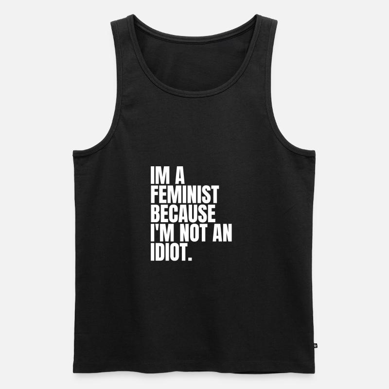Ich bin eine Feministin - Männer Premium Bio Tank Top - Schwarz