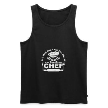 chef - Débardeur bio Premium Homme - noir - Devant - Michal (187cm)