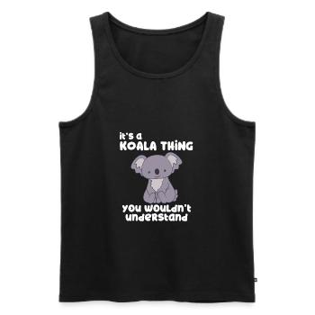 Koala - Koalas - Koala T-Shirt - Geschenk - Männer Premium Bio Tank Top - Schwarz - Vorne - AI Model Male 178 light (178cm)