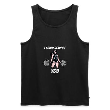 I Could Deadlift You Women Gym Workout Motivation - Men's Premium Organic Tank Top - black - Front - Michal (187cm)
