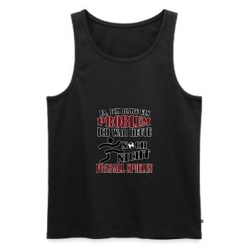 Fußball spielen Fußball Ball Geschenk - Männer Premium Bio Tank Top - Schwarz - Vorne - Michal (187cm)