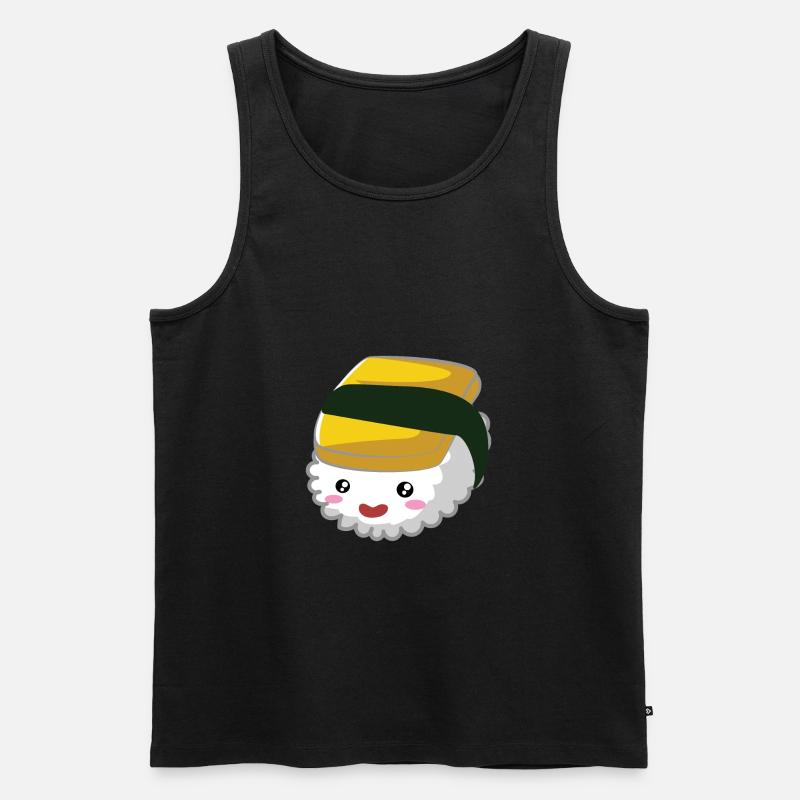 sushi6Zeichenflaeche 1 - Männer Premium Bio Tank Top - Schwarz